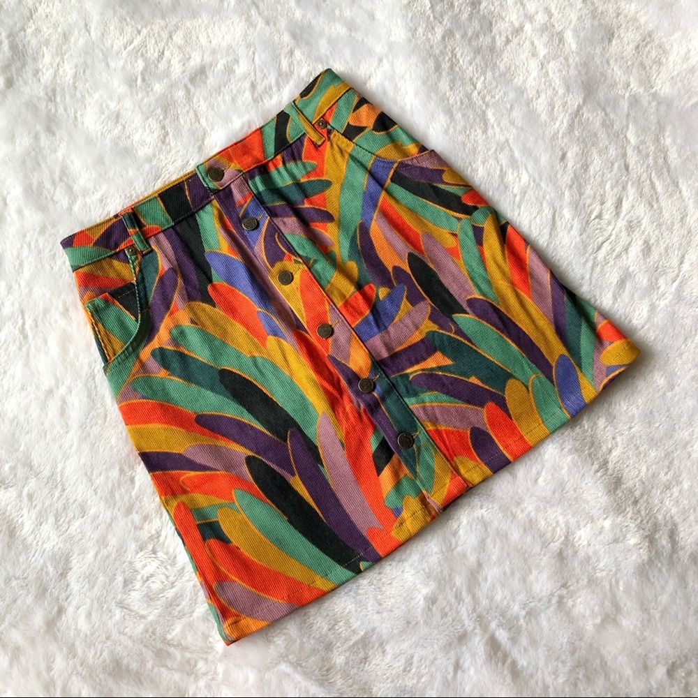 Anthropologie Farm Rio Kiki Corduroy Skirt